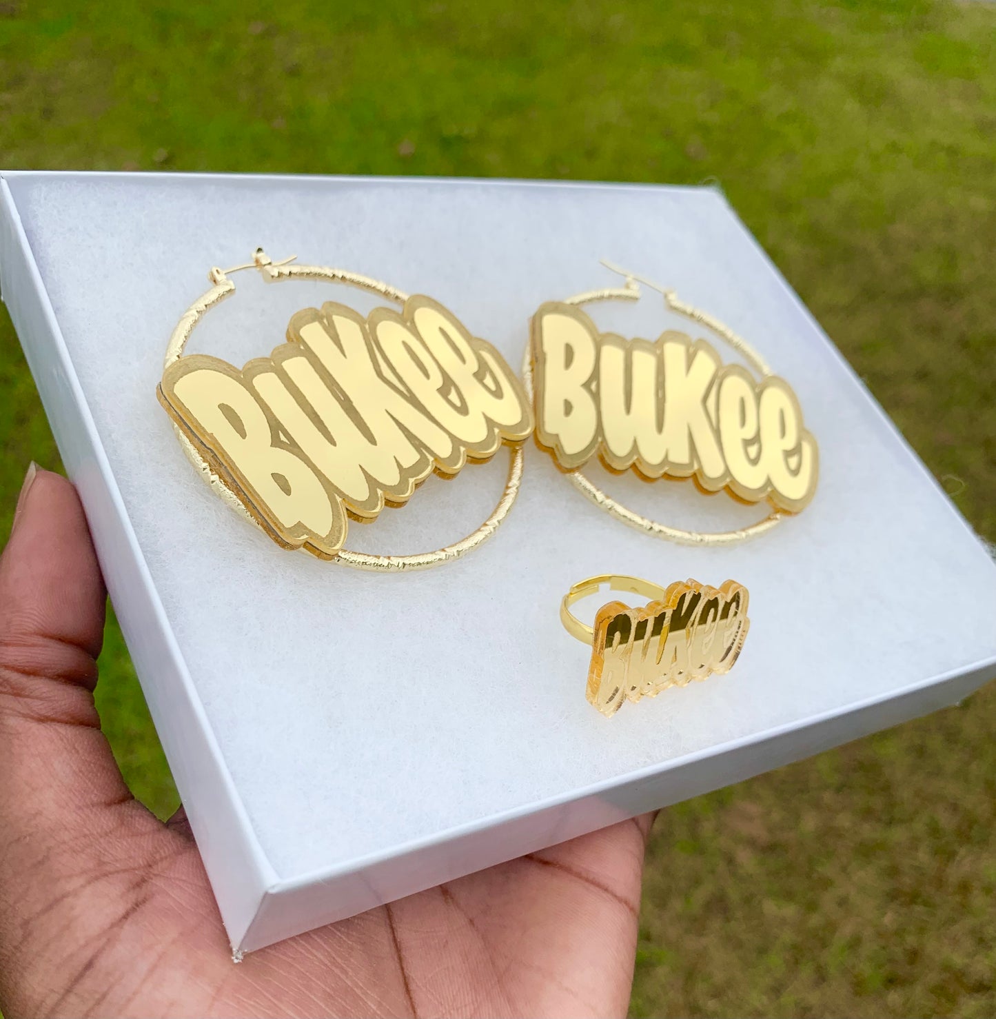 Non-bamboo nameplate hoops