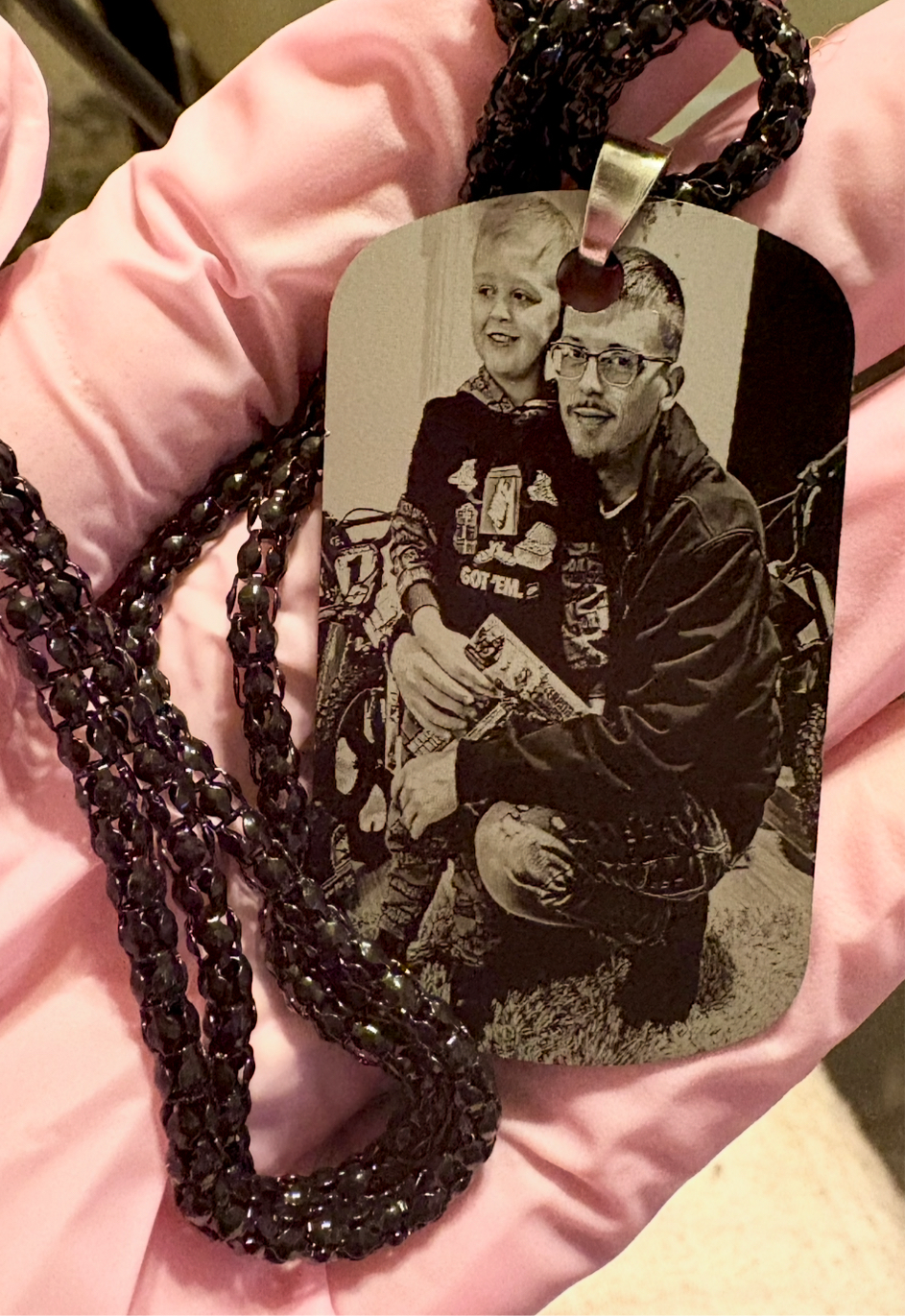 Photo dogtag keychain/ necklace