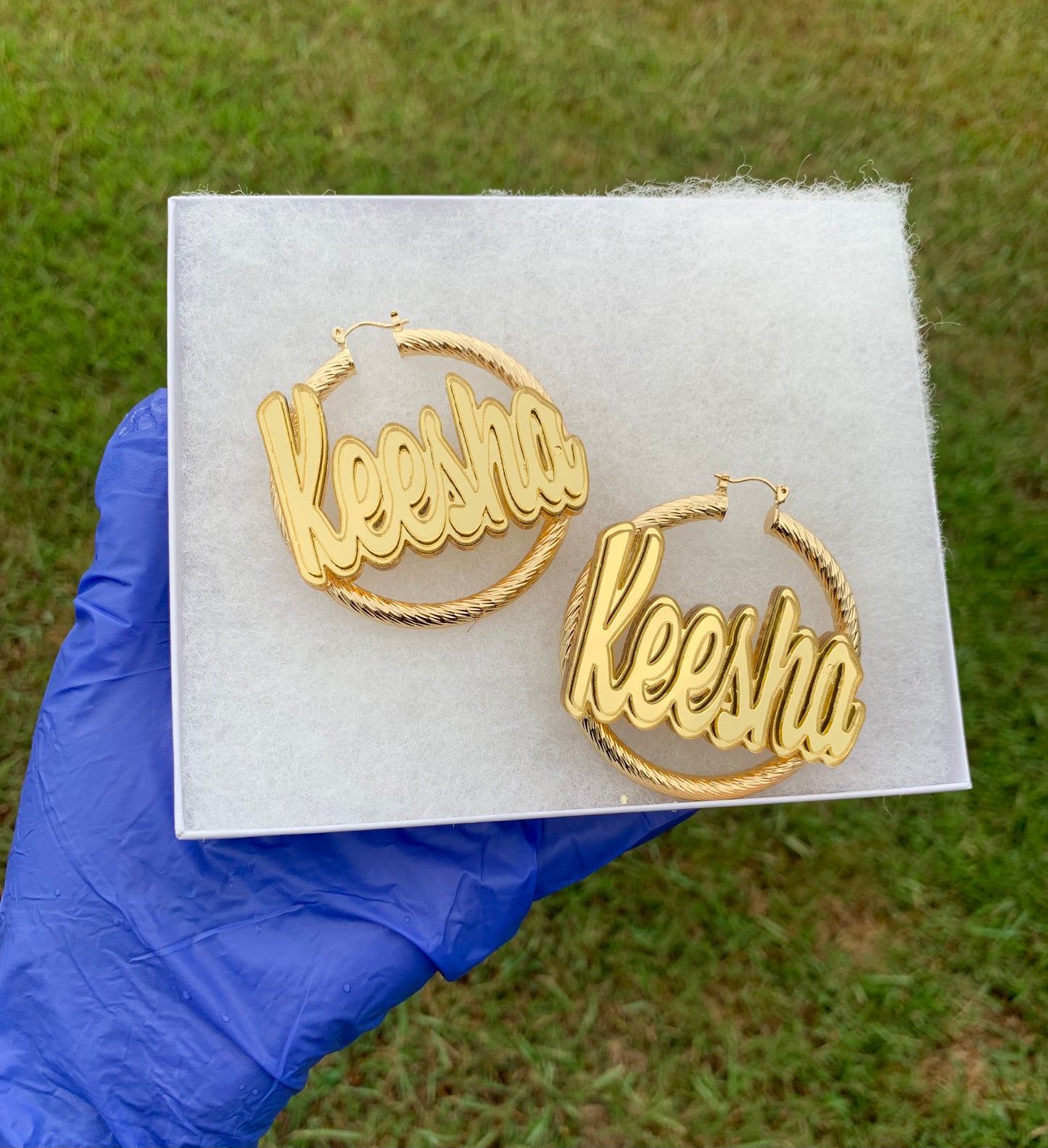 Non-bamboo nameplate hoops