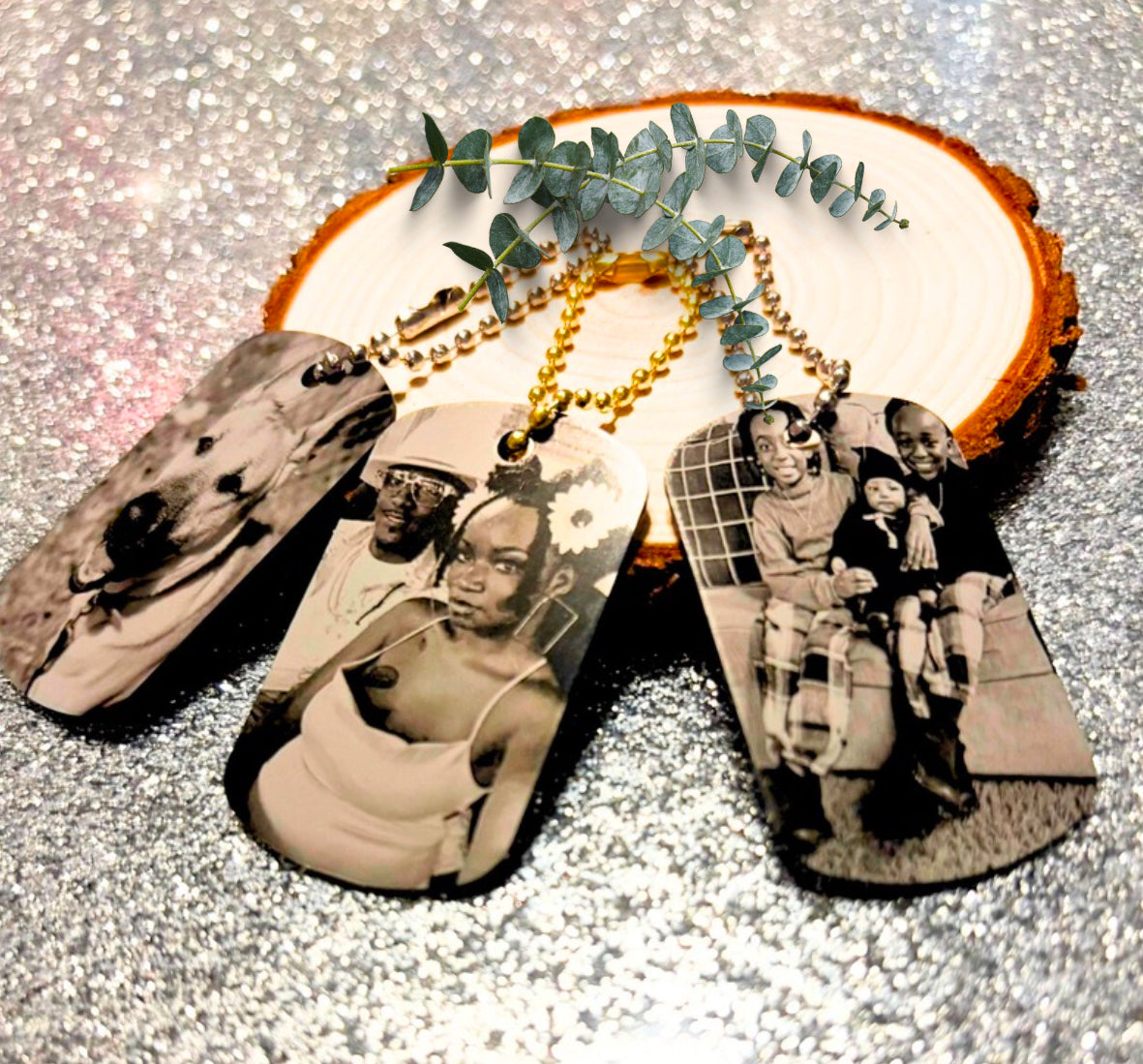 Photo dogtag keychain